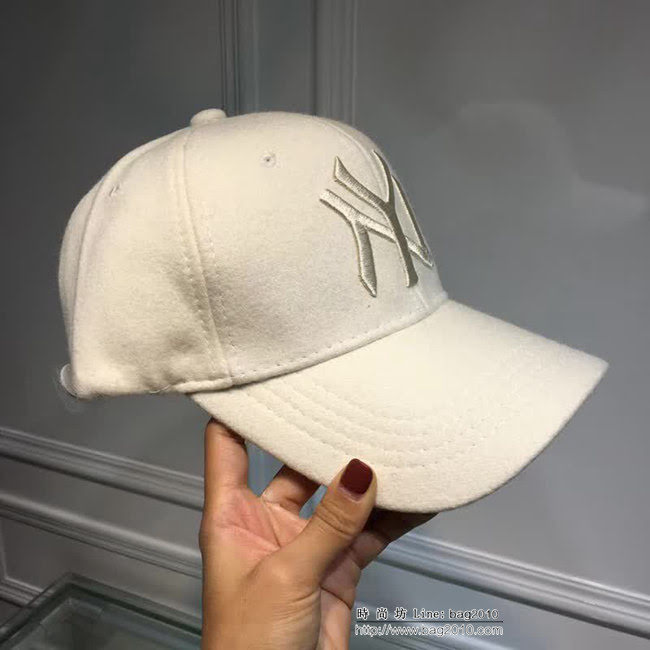 NY 新款 專櫃同步 情侶款羊絨鴨舌帽 LLWJ7917